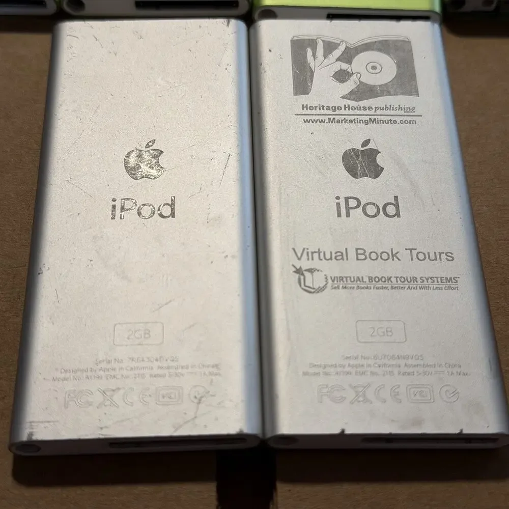Apple iPod Nano 1st & 2nd Gen Black Green Silver MP3 Lot Of 9 READ DESCRIPTION